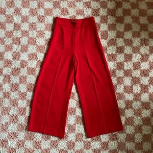 Zara Red Culottes
